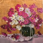 تابلوی گل بنفش- الهه حسنی